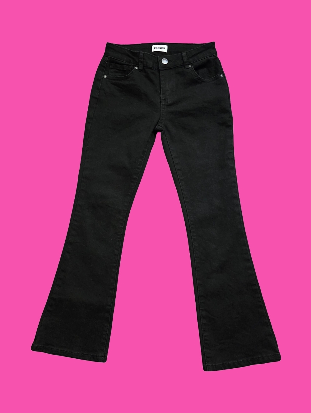 RSQ Girls Black Flare Jeans Size 8